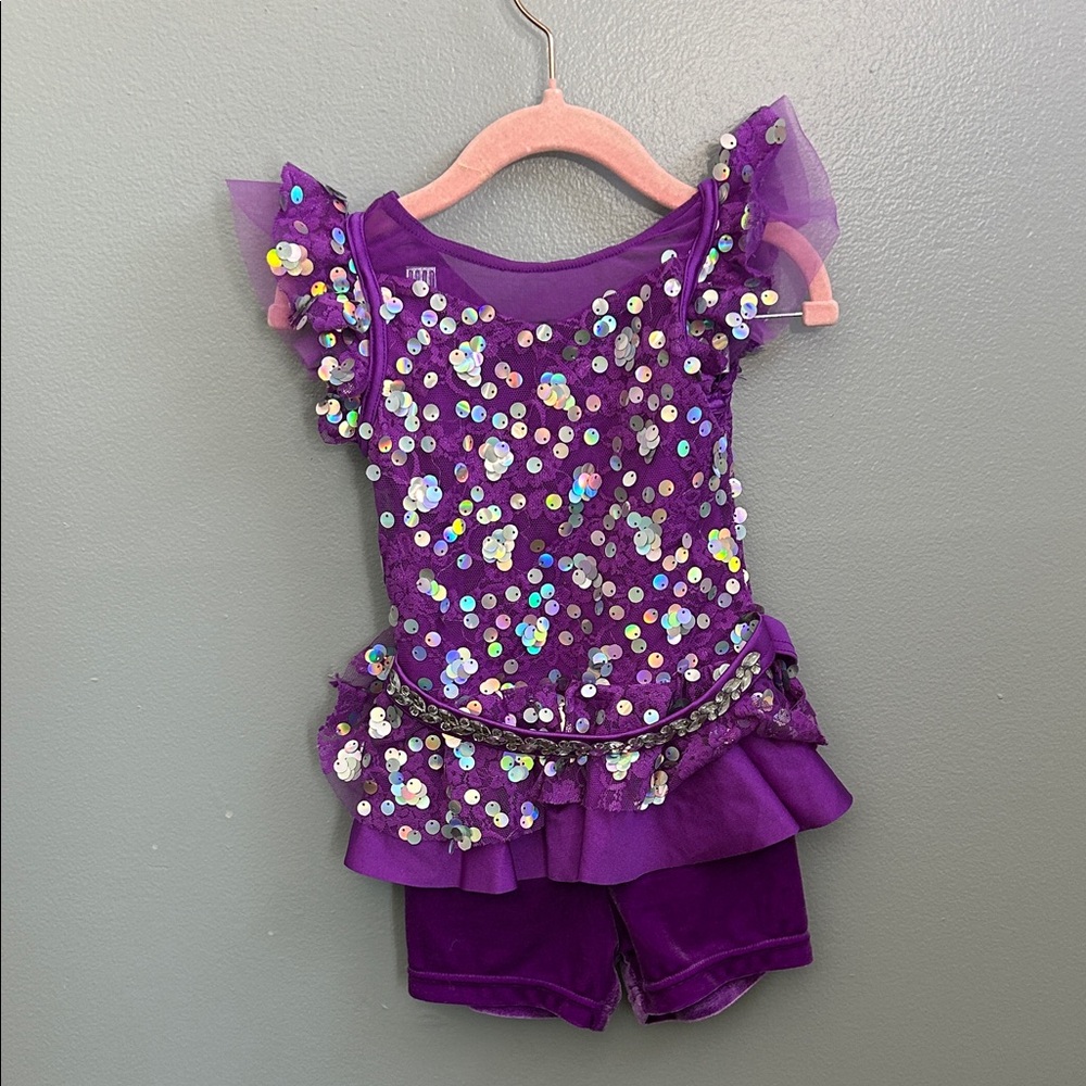Weissman Purple Sequin Dance Costume